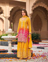 Yellow Ombre Suit Set
